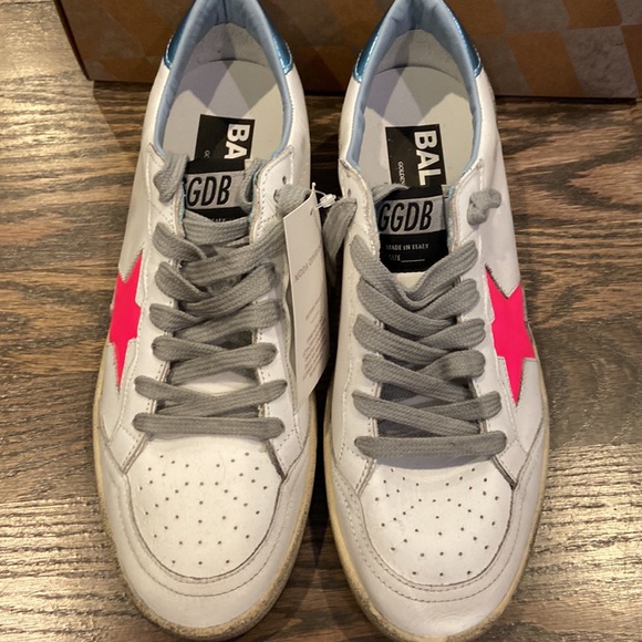NIB Golden Goose sneakers 39 sold out collection white Barbie pink star logo - Picture 3 of 5